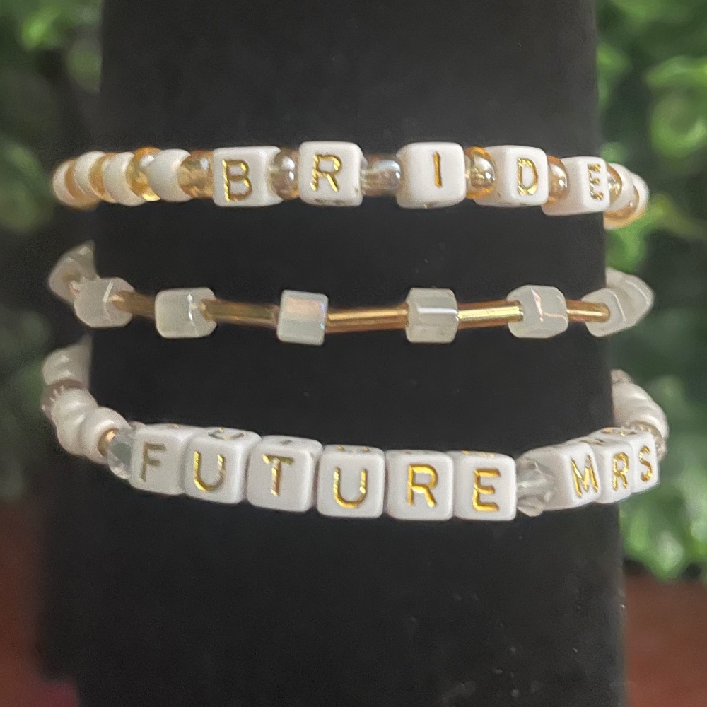 Bridal Beaded Bracelet Set